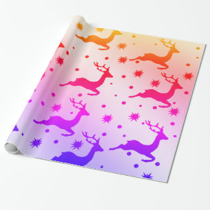 Elegant holografisch kerstrendierpatroon cadeaupapier