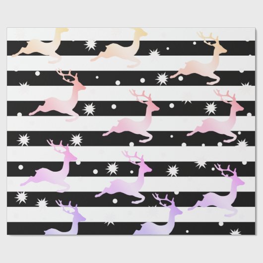 Elegant holografisch kerstrendierpatroon cadeaupapier (Vlak)