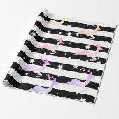 Elegant holografisch kerstrendierpatroon cadeaupapier (Uitgerold)