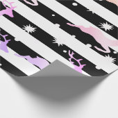 Elegant holografisch kerstrendierpatroon cadeaupapier (Hoek)