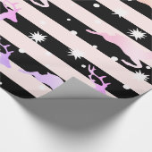 Elegant holografisch kerstrendierpatroon cadeaupapier (Hoek)