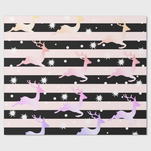 Elegant holografisch kerstrendierpatroon cadeaupapier (Vlak)