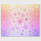 Elegant Holografisch kerstsnowflake-patroon Cadeaupapier (Vlak)