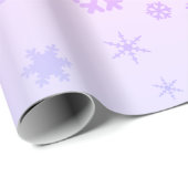 Elegant Holografisch kerstsnowflake-patroon Cadeaupapier (Rol Hoek)