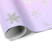 Elegant Holografisch kerstsnowflake-patroon Cadeaupapier (Rol Hoek)