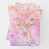 Elegant Holografisch kerstsnowflake-patroon Inpakpapier Vel (In situ)