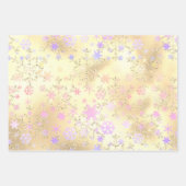 Elegant Holografisch kerstsnowflake-patroon Inpakpapier Vel (Voorkant 3)