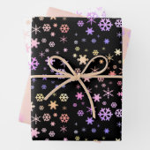 Elegant Holografisch kerstsnowflake-patroon Inpakpapier Vel (In situ)