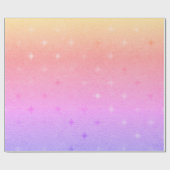 Elegant holografisch kerststerpatroon cadeaupapier (Vlak)