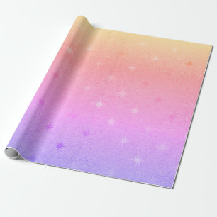Elegant holografisch kerststerpatroon cadeaupapier