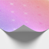 Elegant holografisch kerststerpatroon cadeaupapier (Hoek)