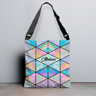 Elegant holografisch kleurrijk crossbody tas