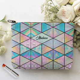 Elegant holografisch kleurrijk etui