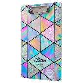 Elegant holografisch kleurrijk schetsboek klembord (Links)