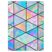 Elegant holografisch kleurrijk schetsboek klembord (Achterkant)