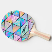Elegant holografisch kleurrijk tafeltennisbatje (Zijkant)
