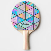 Elegant holografisch kleurrijk tafeltennisbatje (Voorkant)