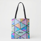 Elegant holografisch kleurrijk tote bag (Voorkant)