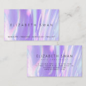 Elegant Holografisch Paars Visitekaartje (Voorkant / Achterkant)