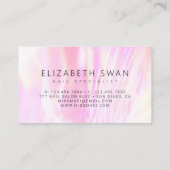 Elegant holografisch roze Visitekaartje (Achterkant)