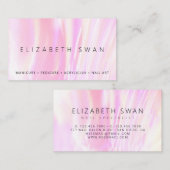 Elegant holografisch roze Visitekaartje (Voorkant / Achterkant)