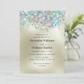 Elegant Holografisch Sparkly Glitter Modern Goud Kaart (Staand voorkant)