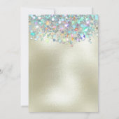 Elegant Holografisch Sparkly Glitter Modern Goud Kaart (Achterkant)