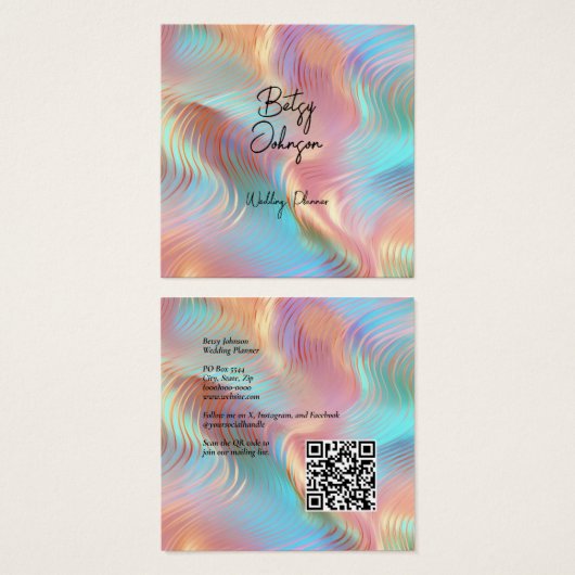 Elegant holografisch Visitekaartje (Voorkant /achterkant)