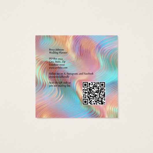 Elegant holografisch Visitekaartje (Achterkant)