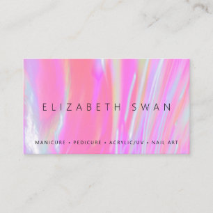 Elegant holografisch Visitekaartje voor hot-roze p