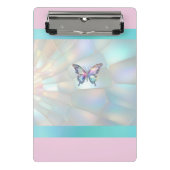 Elegant holografisch vlinder mini klembord (Voorkant)