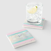 Elegant holografisch vlinderstenen Onderzetter (Zijkant)