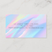 Elegant holografisch, zilver Glitter Headphone DJ Visitekaartje (Achterkant)