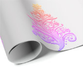 Elegant holografisch zilver kerstboompatroon cadeaupapier (Rol Hoek)