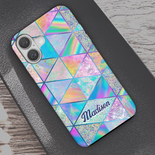 Elegant hologram meisjeskleurig iPhone 16 hoesje