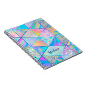 Elegant hologram meisjeskleurig schetsboek notitieboek (Rechterzijde)