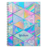 Elegant hologram meisjeskleurig schetsboek notitieboek (Voorkant)