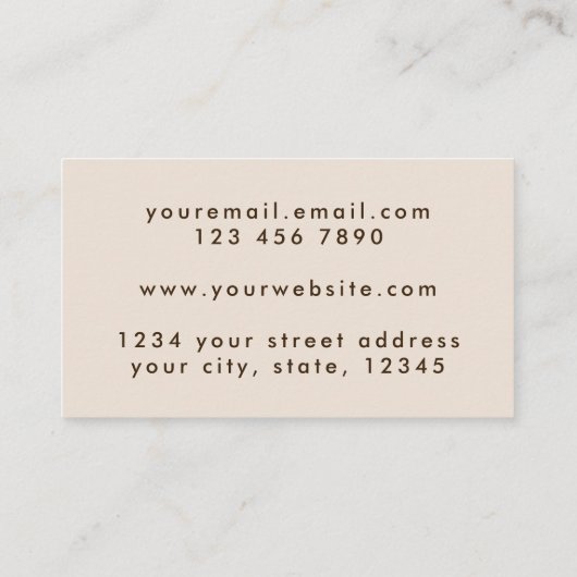 Elegant Holographic Beige Rainbow Visitekaartje (Achterkant)