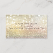Elegant Holographic, Bokeh Gold, Lotus Flower Yoga Visitekaartje (Achterkant)