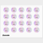 Elegant Holographic Business Hartelijk dank voor d Ronde Sticker (Vel)