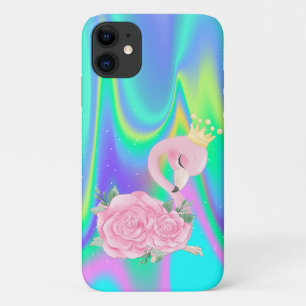 Elegant Holographic Cute Baby Flamingo Case-Mate iPhone Case