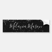 Elegant holographic Glitter Black Business Bumpersticker (Voorkant)