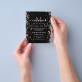 Elegant Holographic Glitter Black We zijn open sal Flyer (Hand)