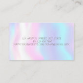 Elegant holographic Glitter Headphone DJ, Confetti Visitekaartje (Achterkant)