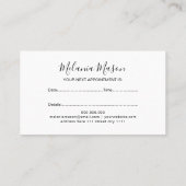 Elegant Holographic Glitter Makeup Artist Afsprakenkaartje (Achterkant)