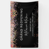 Elegant Holographic Glitter Makeup Artist Black Ba Spandoek (Verticaal)