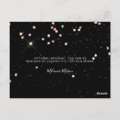 Elegant Holographic Glitter Makeup Artist Black Briefkaart (Achterkant)