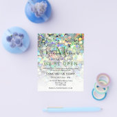 Elegant Holographic Glitter Makeup Artist Black Fl Flyer (Enkel)