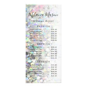 Elegant Holographic Glitter Makeup Artist Black Reclamekaart (Voorkant)