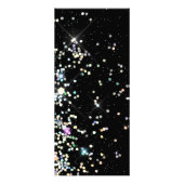 Elegant Holographic Glitter Makeup Artist Black Reclamekaart (Achterkant)